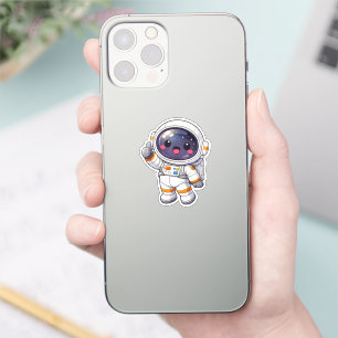 Autocollant vinyle pouce levé d'astronaute Kawaii 