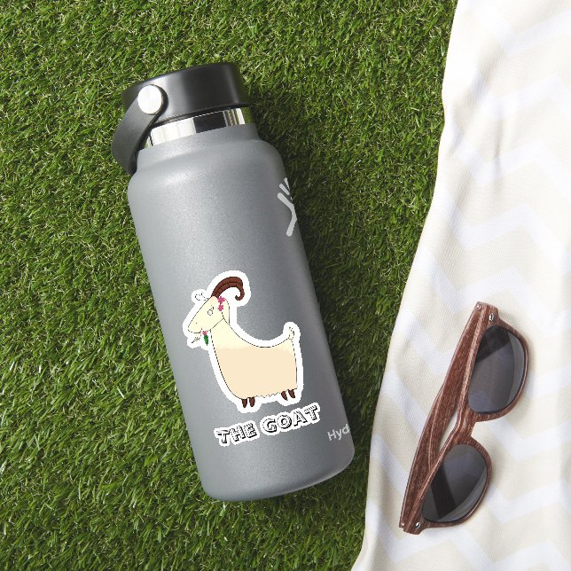 Autocollant vinyle sur mesure chèvre drôle (HydroFlask Insitu)