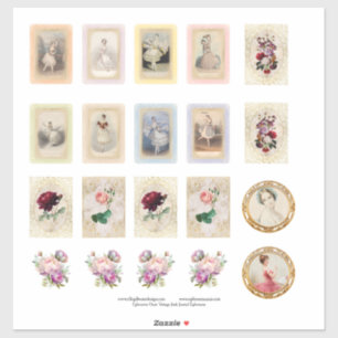 Autocollant vinyle sur mesure de ballerines vintag
