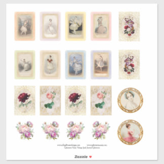 Autocollant vinyle sur mesure de ballerines vintag