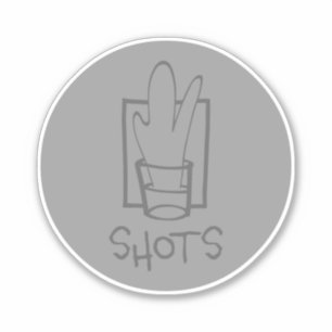 Autocollant vinyle sur mesure gris rond Shots