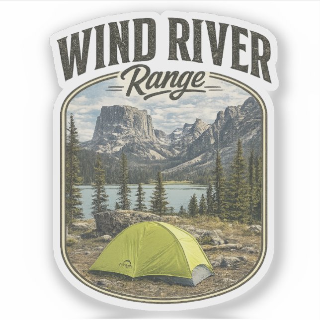 Autocollant vinyle Wind River Range (Devant)