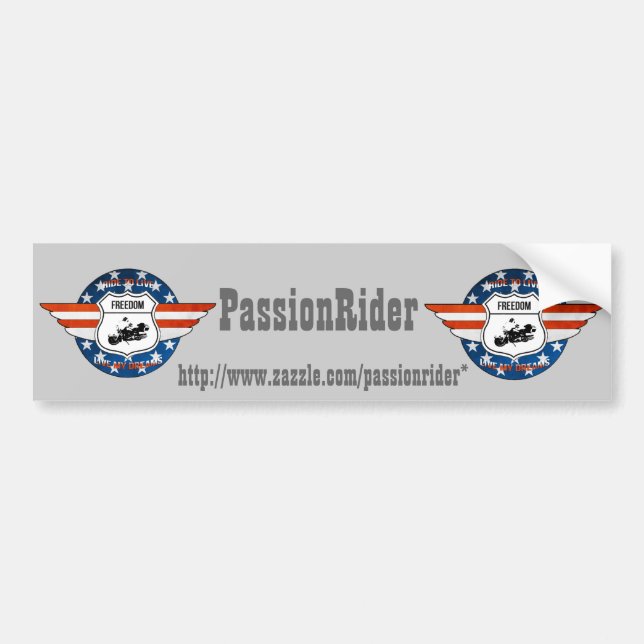Autocollant voiture PassionRider (Devant)