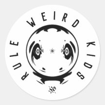 Autocollant Weird Kids Rule – devise drôle de biza