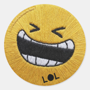 Autocollant WhatsApp Emoji drôle LOL qui rit Cut