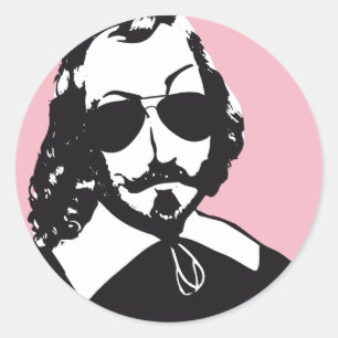 Autocollant x20 Samuel Champlain Hipster lunettes