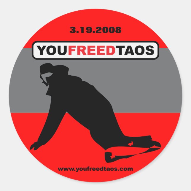 autocollant youfreedtaos 3 pouces (Devant)