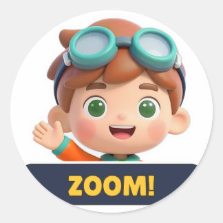 Autocollant Zoom! Lunettes Garçon - Vinyle découpé