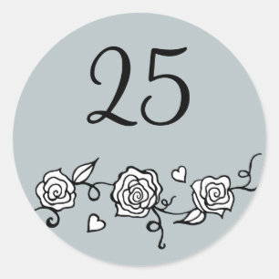 Autocollants 25e anniversaire de mariage