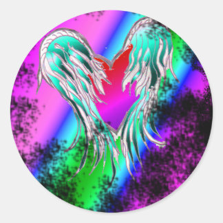 autocollants à ailes bleues