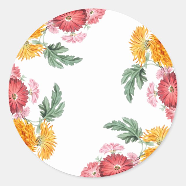 Autocollants à enveloppe à fleurs automatiques (Devant)