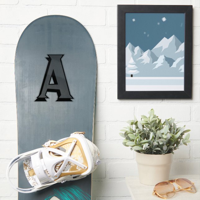 Autocollants à grande lettre personnalisés (Snowboard)