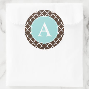 Autocollants à motif de monogramme au chocolat