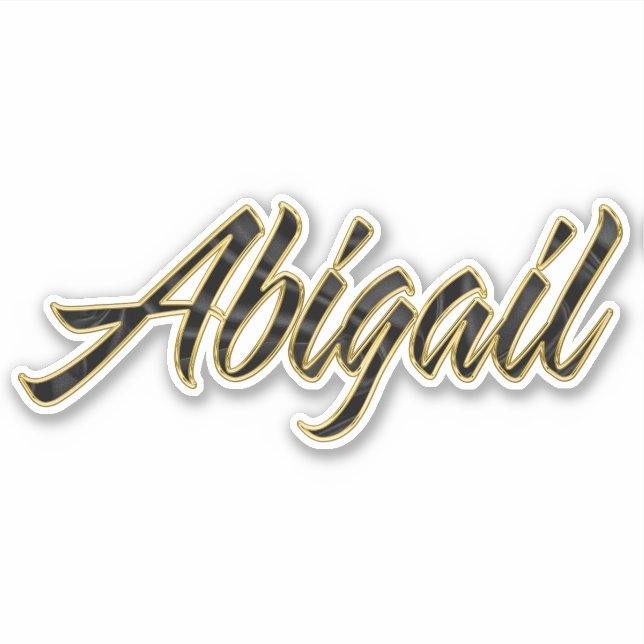 Autocollants Abigail black Gold Lettering (Devant)