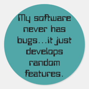 Autocollants aléatoires de caractéristiques