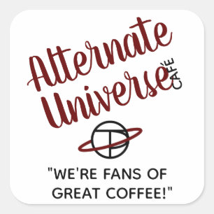 Autocollants alternatifs de Café d'univers