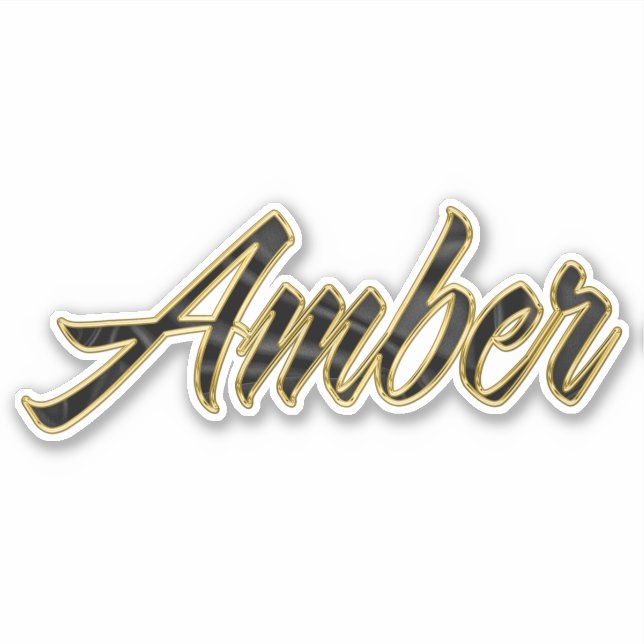 Autocollants Amber black gold lettering (Devant)