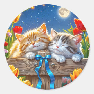 autocollants amis chaton mignon