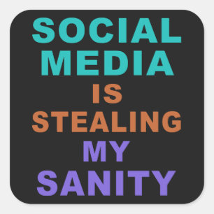 Autocollants amusants sur les "médias sociaux"