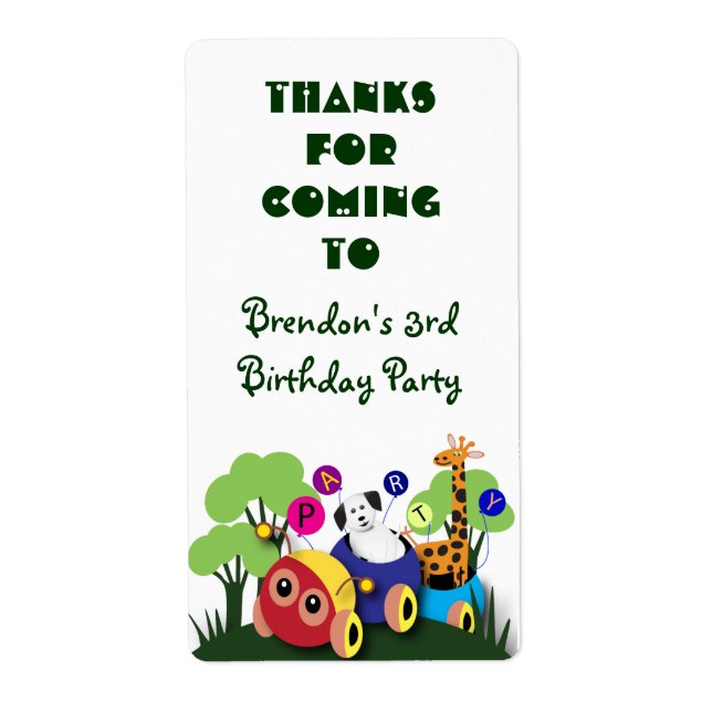 Autocollants Anniversaires de enfants : Fun caterp (Devant)