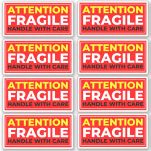 Autocollants Attention Fragile (Manipuler avec soi