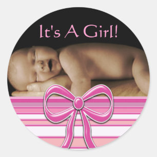 Autocollants Bébé Fille avec la photo de votre béb