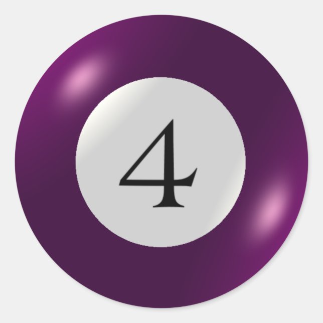 Autocollants - Billard - 4 balles (Devant)