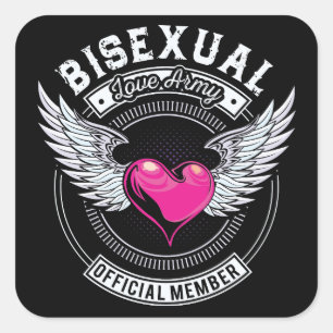 Autocollants bisexuels d'armée d'amour