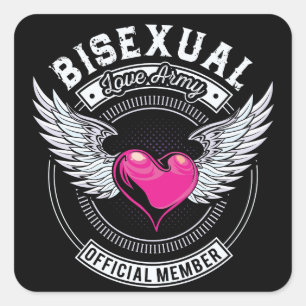 Autocollants bisexuels d'armée d'amour (petits)