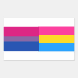 Autocollants bisexuels/pansexual de drapeau