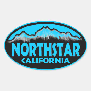 Autocollants bleu ovale Northstar California
