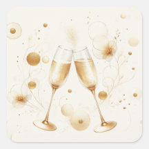 Autocollants Bulles Dorées