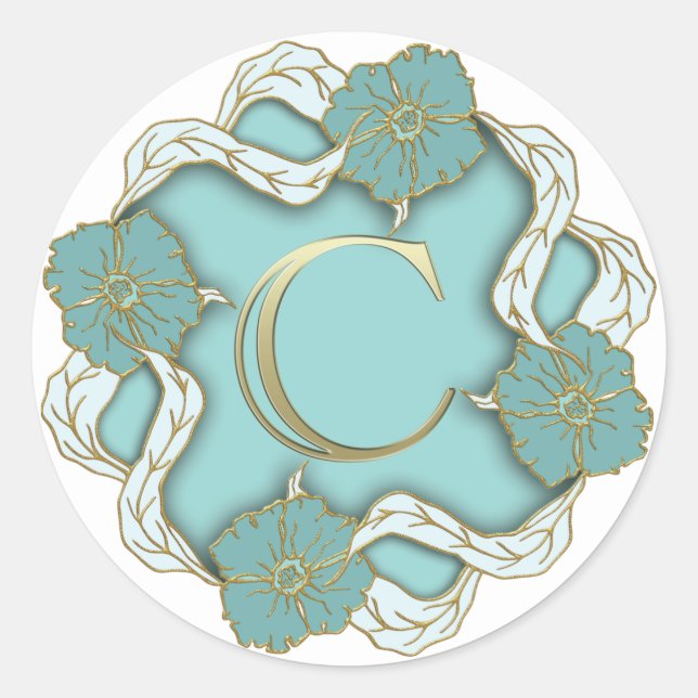 autocollants C initiaux monogramme (Devant)