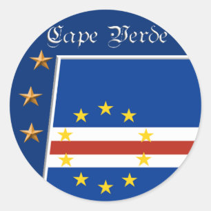 Autocollants cap-verdiens de drapeau