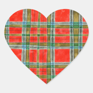 Autocollants cardiaques MAC BAIN TARTAN