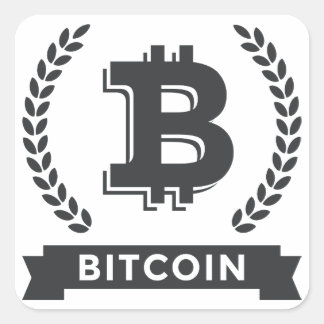 Autocollants carré Bitcoin