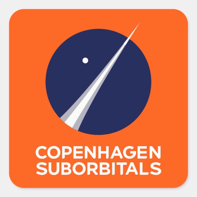 Autocollants carrés avec le logo de Copenhague (Devant)