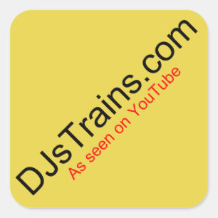 Autocollants carrés de logo de DJsTrains