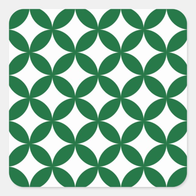 Autocollants carrés Green Shippo (Devant)