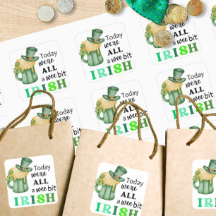 Autocollants carrés irlandais amusants