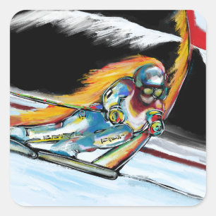 AUTOCOLLANTS CARRÉS POUR SKIEURS