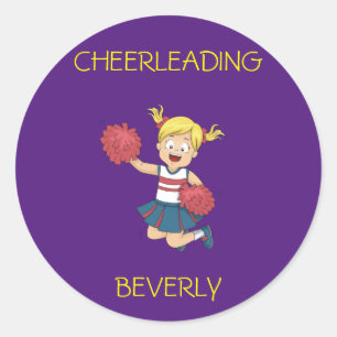 autocollants CHEERLEADING pour filles avec un nom 
