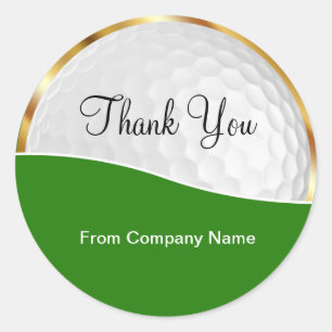 Autocollants chics de Merci de thème de golf
