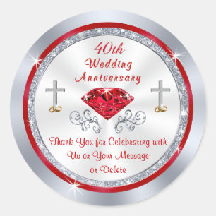 Autocollants Christian Personnalisable 40e Anniver