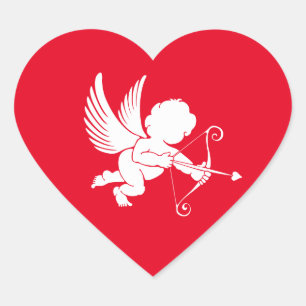 Autocollants Cœur Cupidon