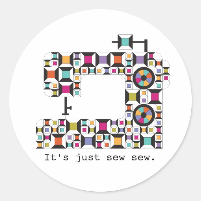 Autocollants colorés de motif d'édredon de machine (Devant)