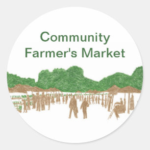 Autocollants communautaires du marché agricole