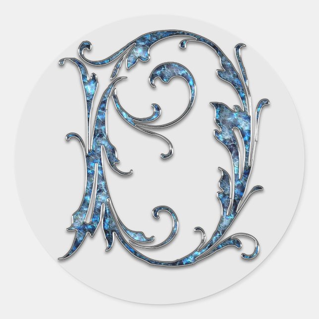 autocollants D initiaux monogramme (Devant)