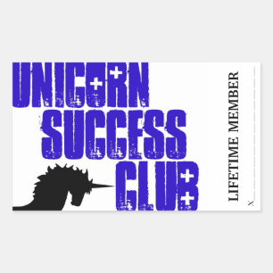 Autocollants d'adhésion au club de succès Unicorn