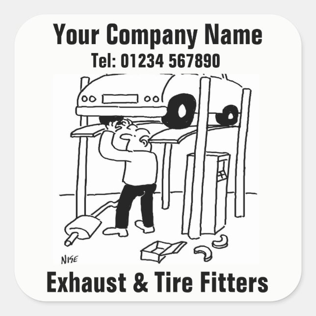Autocollants d'affaires Ehaust & Tire Fitters (Devant)